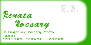 renata mocsary business card