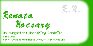 renata mocsary business card